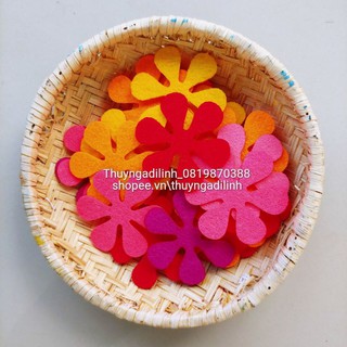 Túi 30 hoa vải nỉ 5cm mầm non