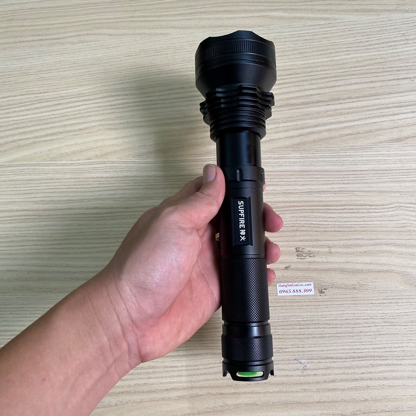 Đèn pin siêu sáng Supfire L3 zoom xa gần, bóng led P90 cao cấp 36W, siêu sáng và pin khỏe –