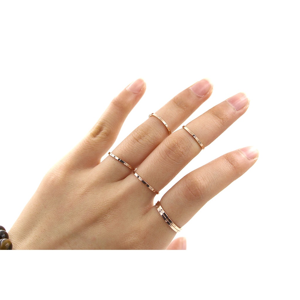 Nhẫn titan mảnh trơn simple DIY - CAM KẾT KHÔNG GỈ, KHÔNG BAY MÀU - BẢO HÀNH 12 THÁNG