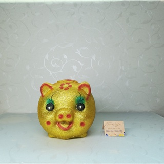 Heo đất tiết kiệm , kích thước 17x15x15 cm lợn pi kim tuyến - heo bỏ ống - hàng tại xưởng
