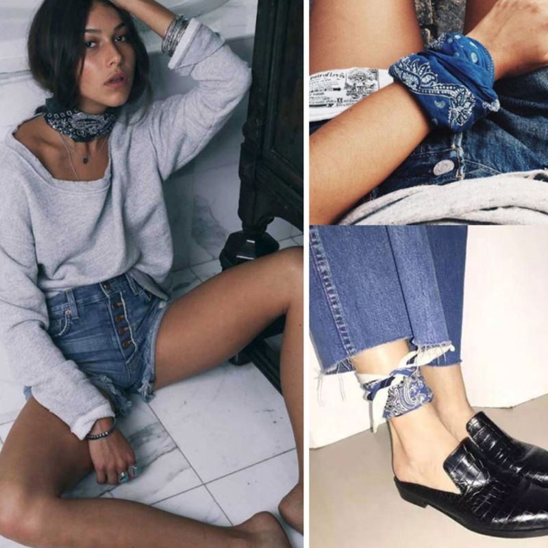 Khăn Trùm Đầu Hình Vuông In Họa Tiết Paisley Độc Đáo Dùng Lái Xe Mô Tô