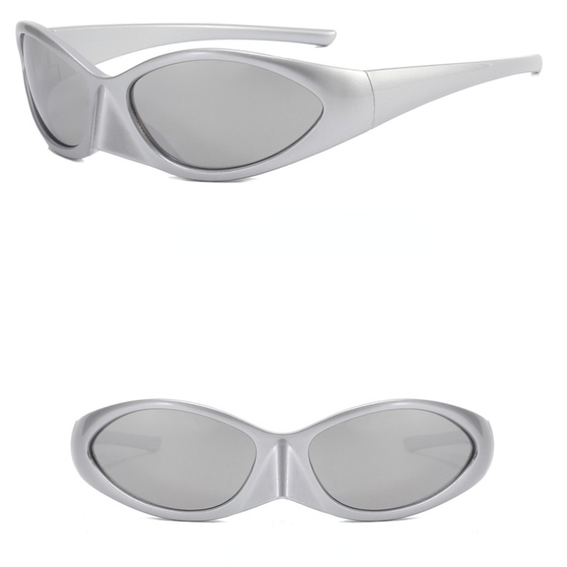 (YUZHU) Kính Mát Mắt Mèo Thời Trang Phương Tây Phong Cách Hip Hop Mới