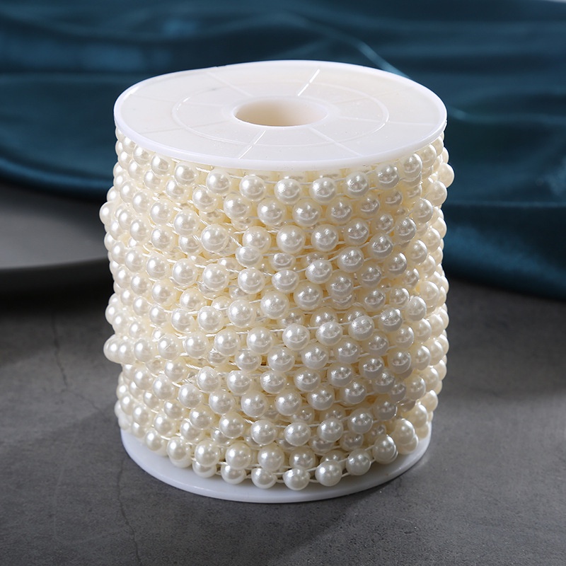 Cuộn dây hạt ngọc trai nhân tạo trang trí   cuộn dây đá handmade