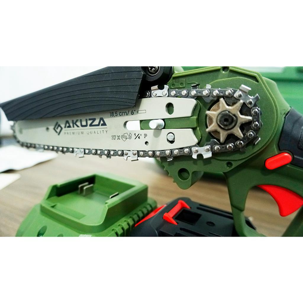 Máy cưa xích pin AKUZA thế hệ mới 2023 2 pin 21V 10Cell