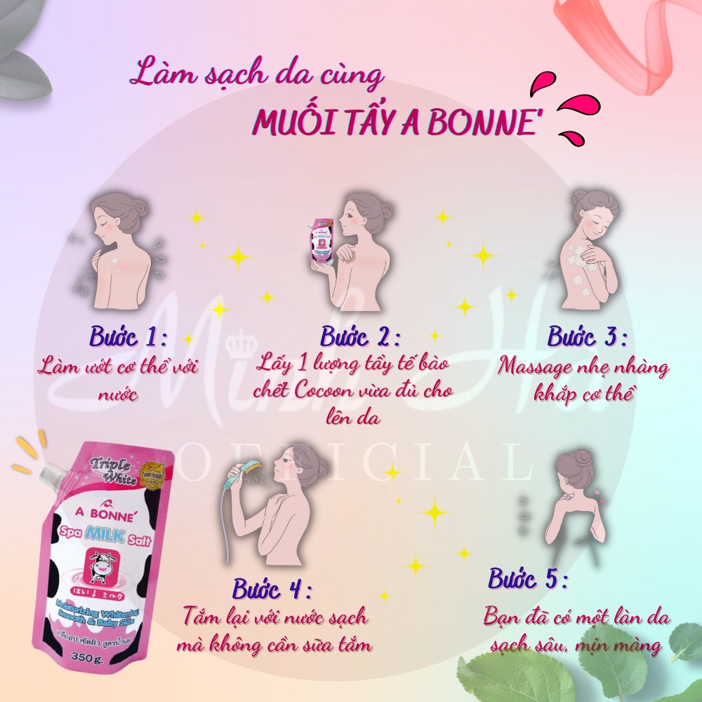 Muối tắm sữa bò tẩy tế bào chết A Bonne Spa Thái Lan 350g - Minh Hà Official