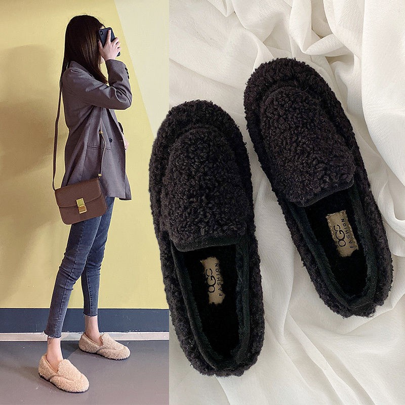 Giày Lười Lót Nhung Đế Bệt Thời Trang Dành Cho Nữ | BigBuy360 - bigbuy360.vn