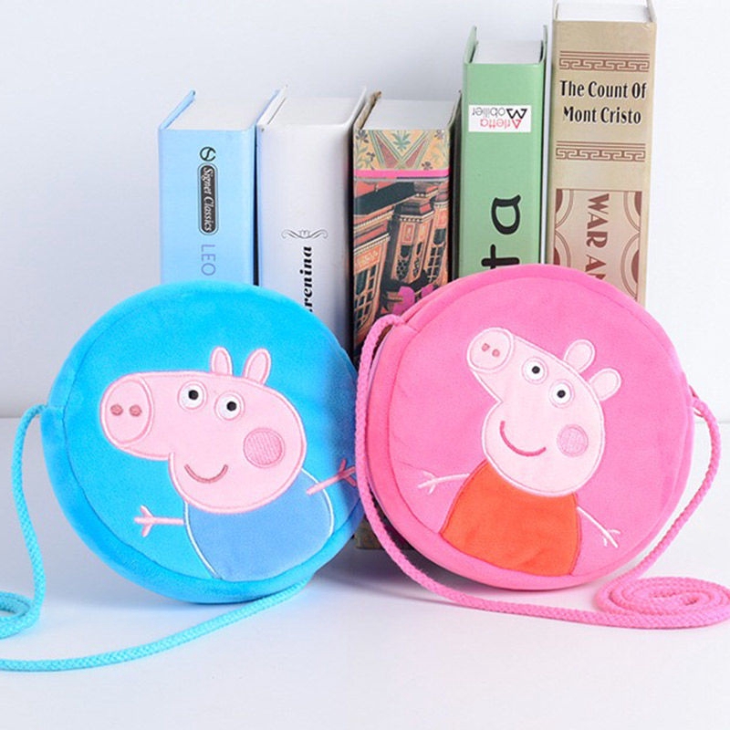 Kids Plush Pig Bag Pink Peppa Pig George Backpack  Haversack For Boys And Girls Birthdays Gifts