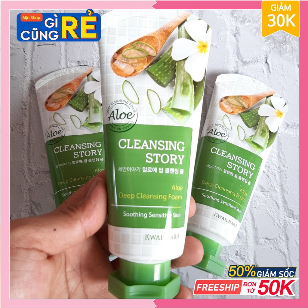 Sữa rửa mặt Lô Hội Kwailnara Aloe Deep Cleansing Foam 120ml