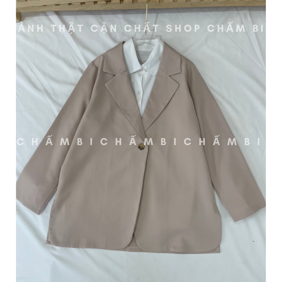 Áo khoác kiểu nữ A.261, Áo blazer dài tay cổ vest 1 cúc phong cách retro cực xinh