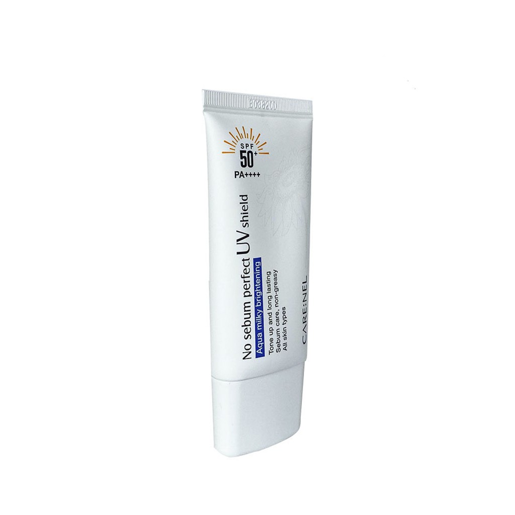 Kem Chống Nắng Nâng Tone Da Care:nel No Sebum Perfect UV Shield SPF50+ PA++++ (50ml)