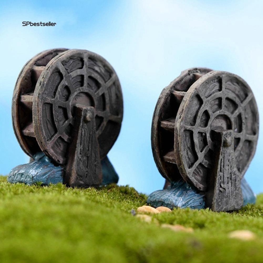 Bộ 2 bánh xe nước mini trang trí hồ cá xinh xắn