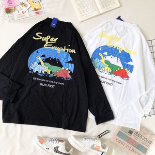 Áo thun dài tay form rộng ulzzang - ẢNH THẬT