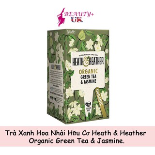 Trà Xanh Hoa Nhài Hữu Cơ Heath & Heather Organic Green Tea & Jasmine Nhập Từ Anh