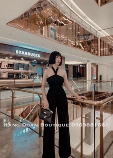 Jumpsuits Quần Suông Dài Cổ Yếm