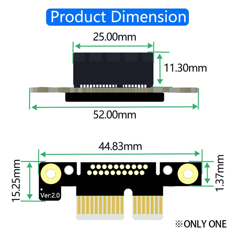 Dây Cáp Mở Rộng 90 Độ Pci Express 36pin 1x