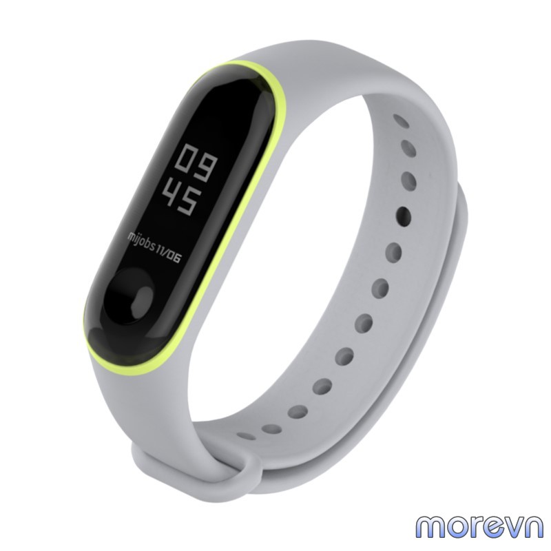 Dây đeo cao su viền màu Mi band 3, Mi band 4 chính hãng Mijobs - dây đeo cao su thay thế miband 3, miband 4 (Mijobs)