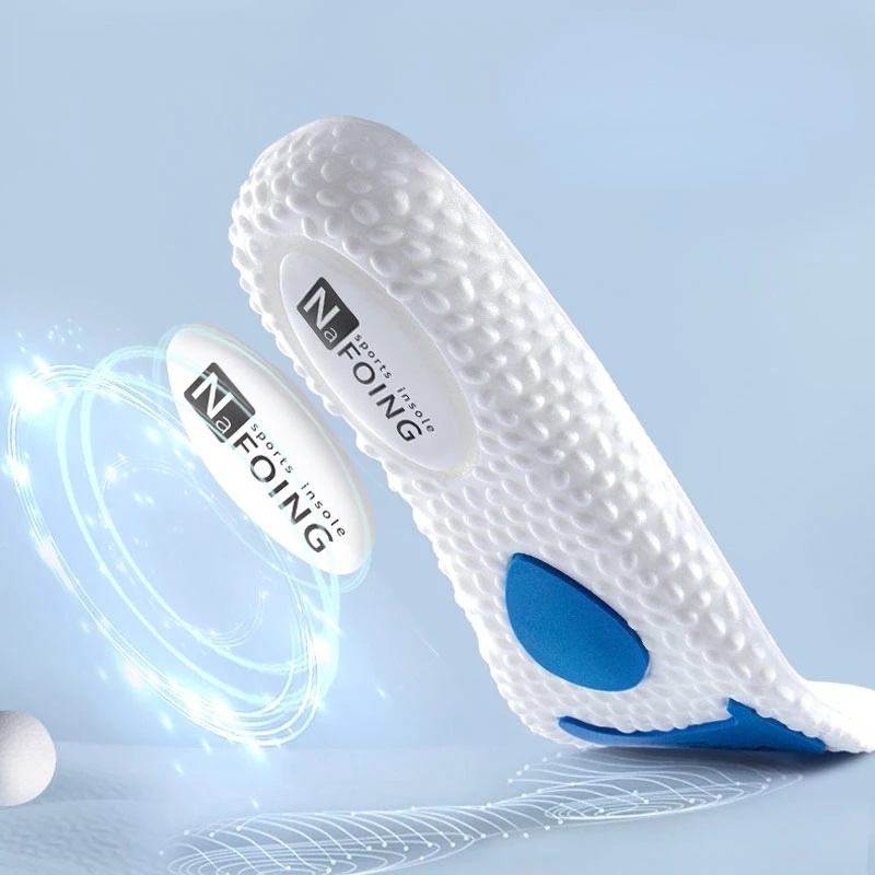Cặp đệm lót giày thể thao bằng cao su silicone mềm thoáng khí khử mùi chống sốc cho nam và nữ
