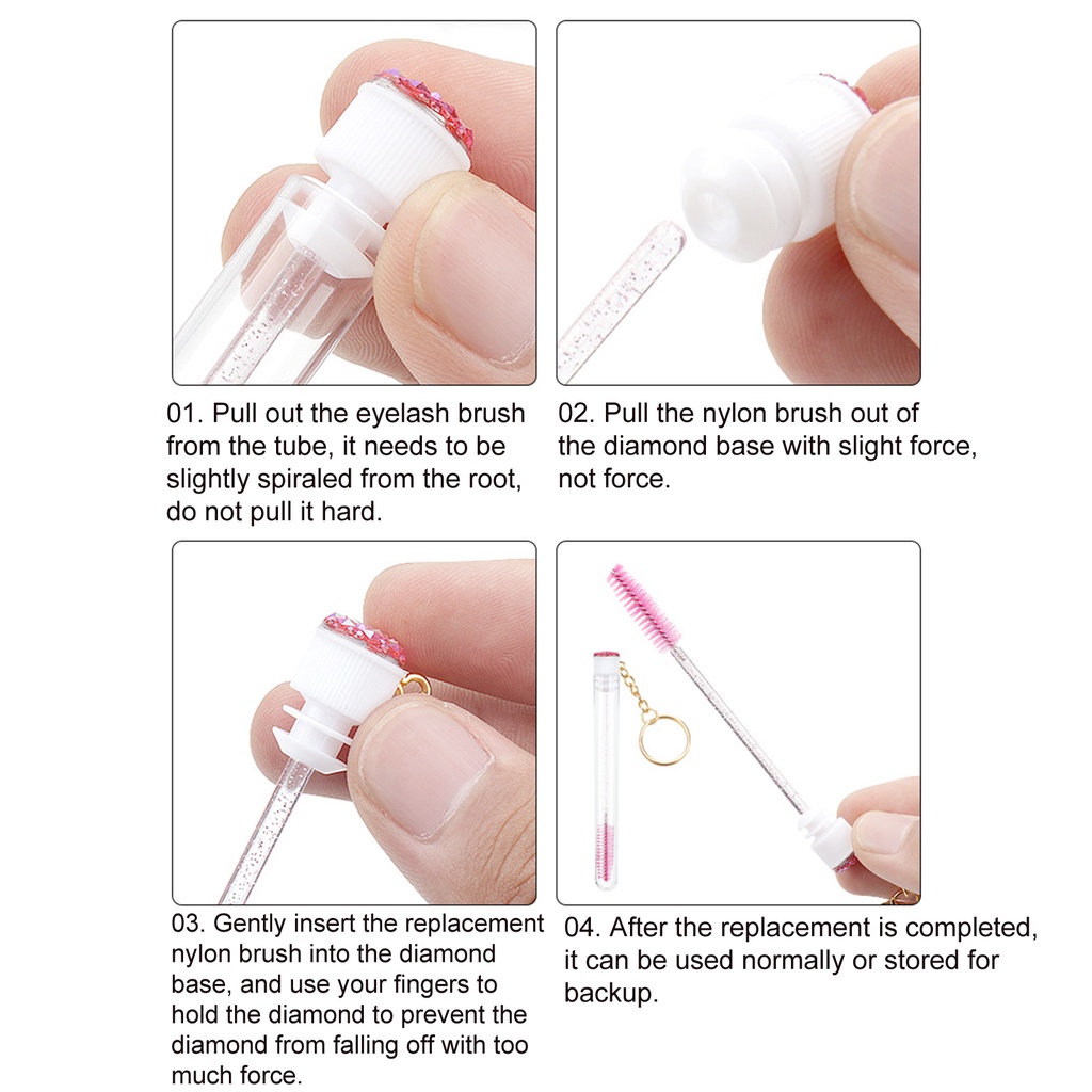 Cọ Chuốt Mascara Nối Dài Lông Mi Bằng Nhựa Cho Nữ