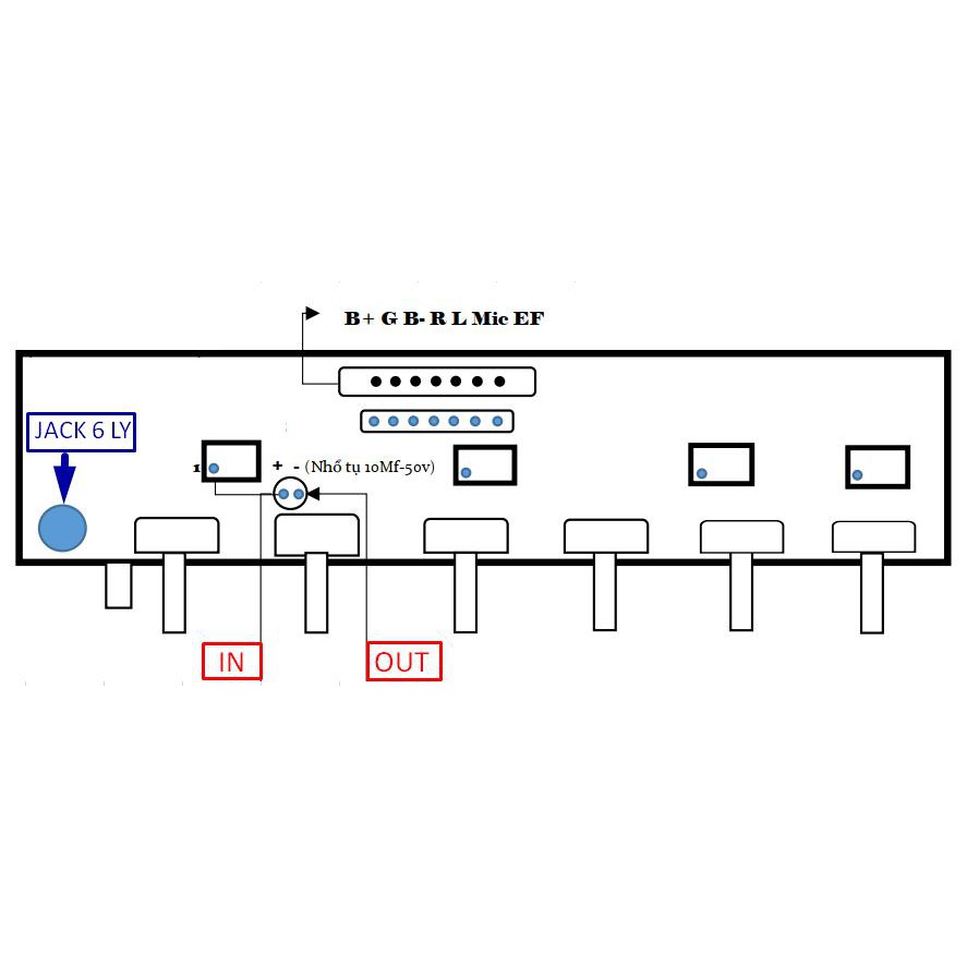 Mạch Chống Hú Mic V2 Cho Loa Kéo - Amply Có Kèm Reverb _Tâm Nam