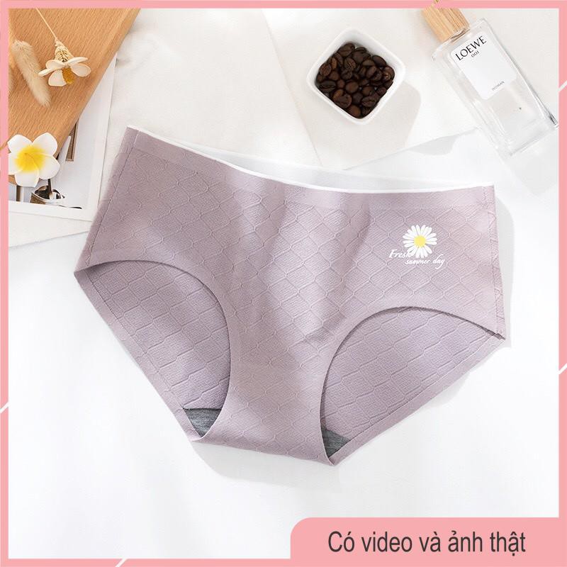 Quần Lót Cotton Thông Hơi Khàng Khuẩn, Không Đường May, Họa TIết Cúc Daisy Hot Trend 2020 -19 | BigBuy360 - bigbuy360.vn