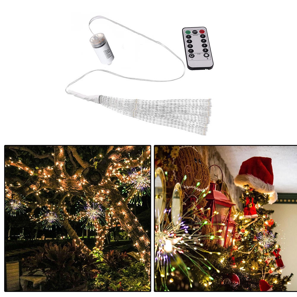 Dây đèn led 120 bóng kèm remote điều khiển đẹp mắt độc đáo