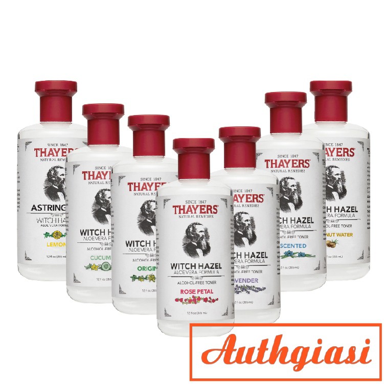 Nước Hoa Hồng Thayers Witch Hazel Toner NHH Thayer ( Best Seller ) làm sạch, se khít lỗ chân lông 355ml
