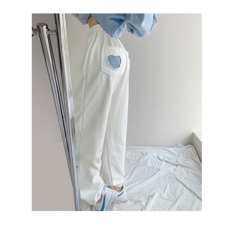 Quần nỉ tim jogger bo chunDAQUY20quần jogger tim nỉ Umi