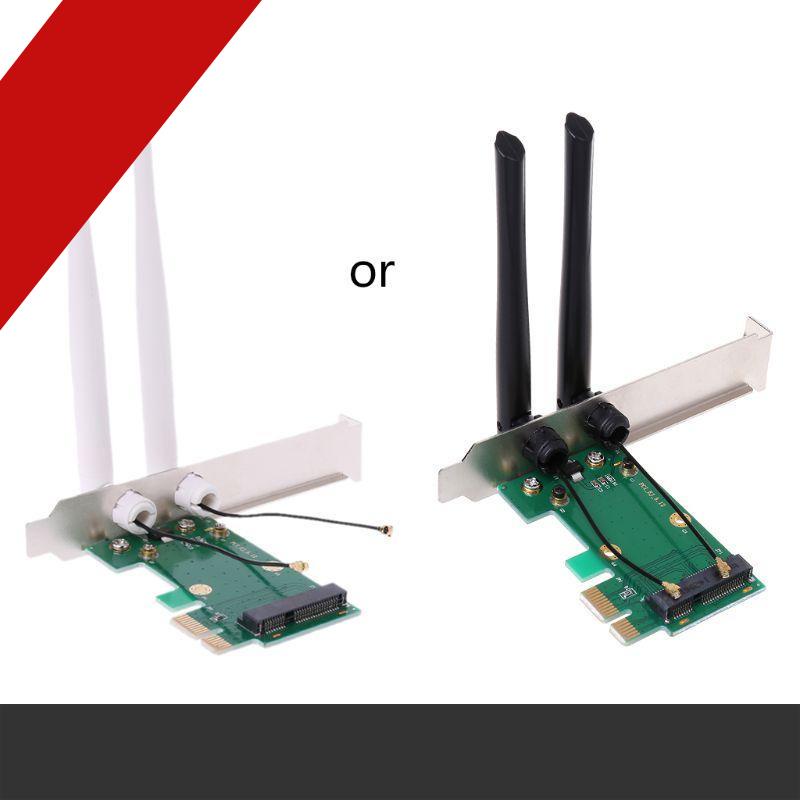 Bộ kết nối Rox thẻ Wifi nhỏ gọn Pci-E Express sang đầu kết nối Pci-E 2 Antenna External Của Máy Tính Bàn