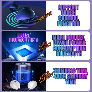 Set Tai Nghe Bluetooth 5.1 Nhét Tai Mini Chuyên Dụng Chơi Thể Thao