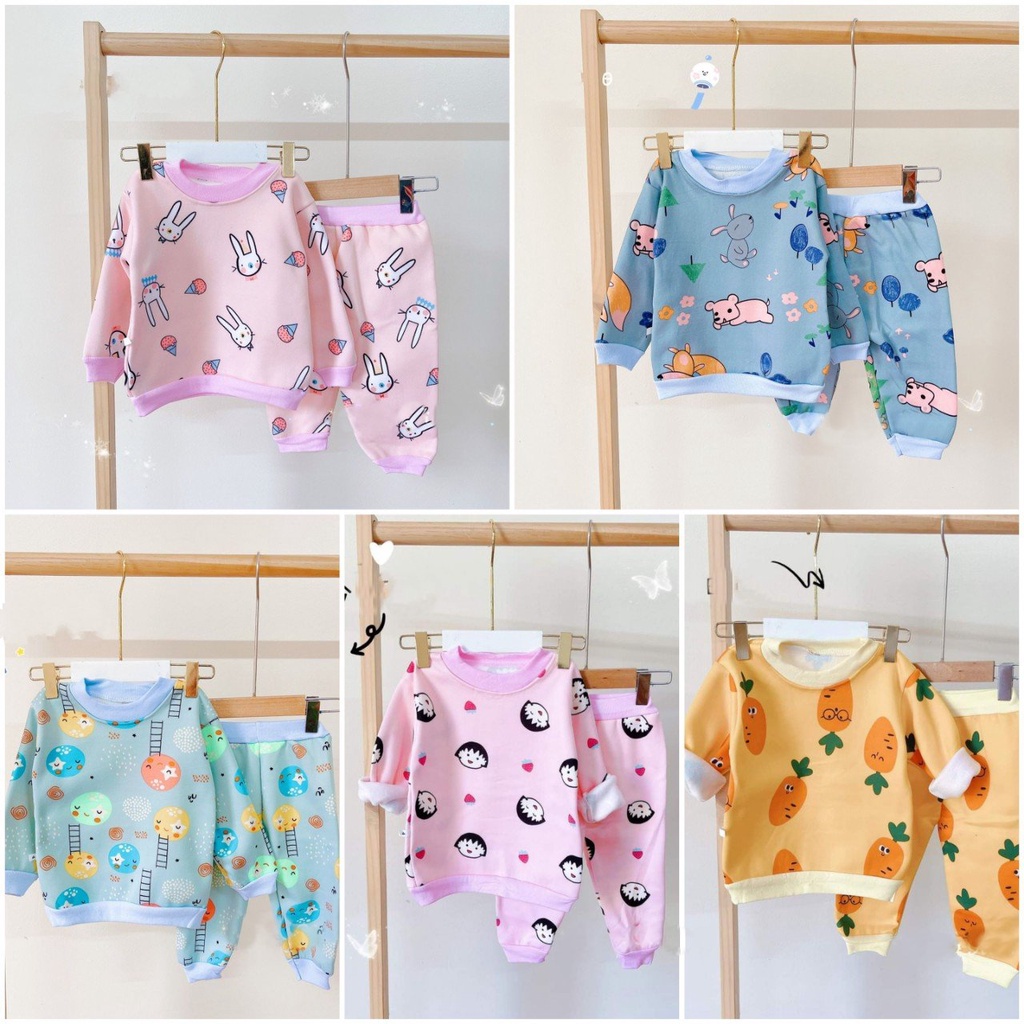 Đồ bộ quần áo dài tay cho bé chất nỉ bông AM819 TTR131 TTR132