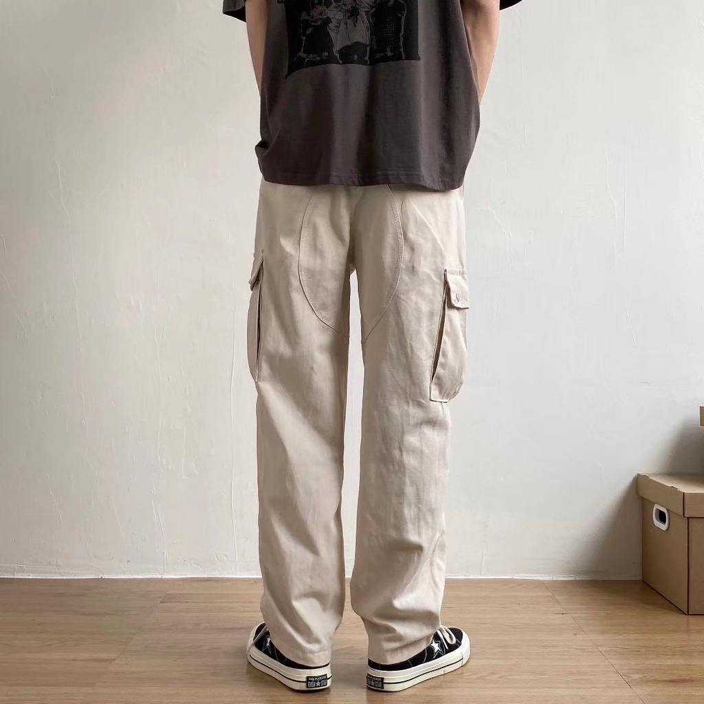 Quần Dài Dáng Suông Rộng Phong Cách Thời Trang Xuân Thu Mới Có Size Lớn M-2XL Cho Nam Giới