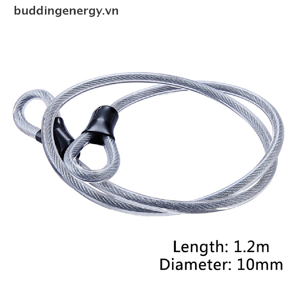 Dây Khóa Xe Đạp Chống Trộm Bằng Thép 10mm 1.2m
