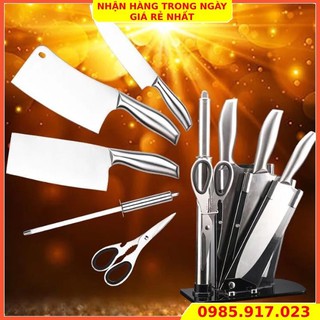 Bộ dao bếp 6 món SEKI cao cấp xuất Nhật thép không gỉ đúc nguyên khối , hàng chuẩn (Khắc chữ)