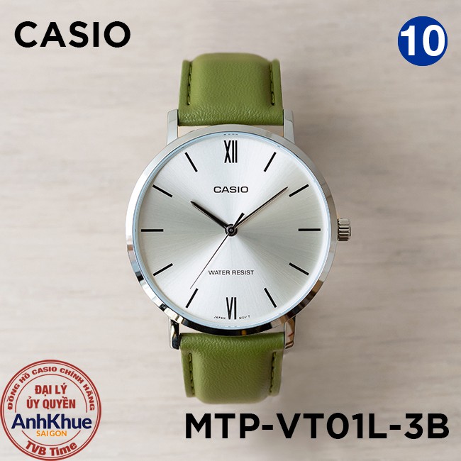 Đồng hồ nam dây da Casio Standard chính hãng Anh Khuê MTP-VT01 Series