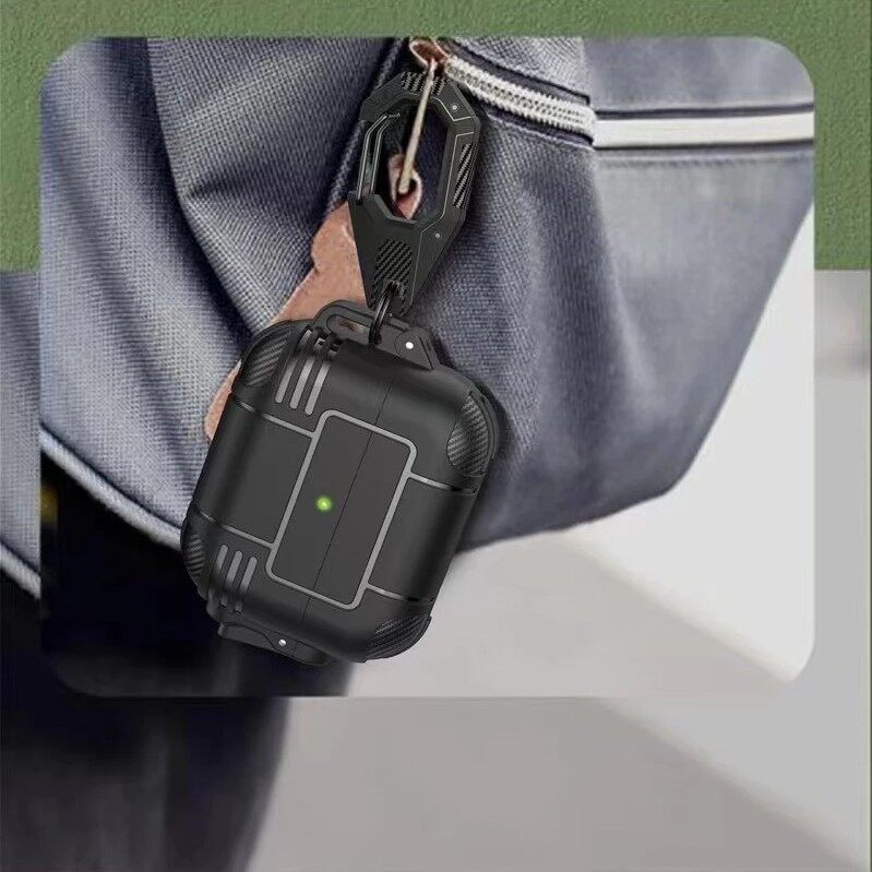 Vỏ Bảo Vệ Hộp Sạc Tai Nghe AirPods 1 2 3 Pro 2 Pro2 Bằng TPU Chống Sốc Có Đèn LED Kèm Móc Khóa