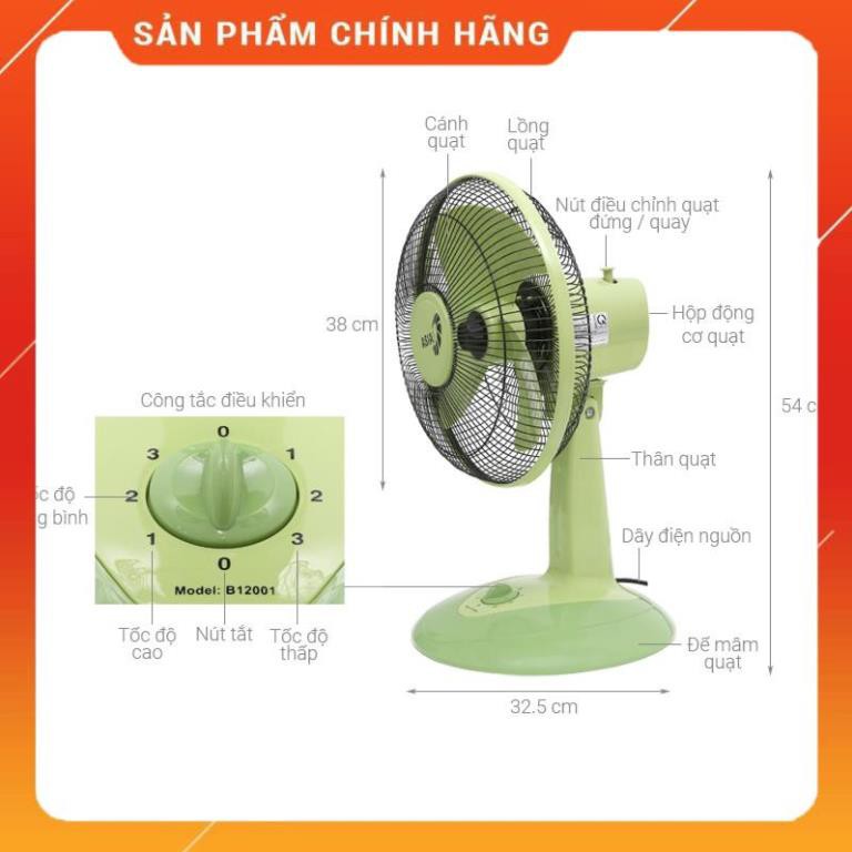 Quạt bàn Asia B12001 xanh lá