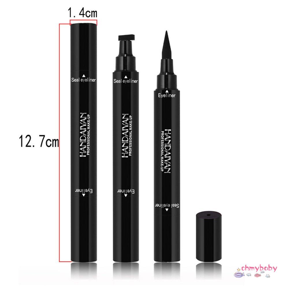 HANDAIYAN Kẻ mắt hai đầu không thấm nước Kẻ mắt đen Triangle Seal Eyeliner [8/10]