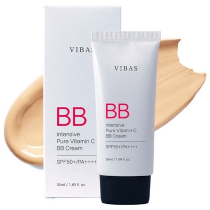 [VIBAS] Kem BB Vitamin C tinh khiết chuyên sâu SPF50+ PA++++ 50ml-( Dòng trang điểm)