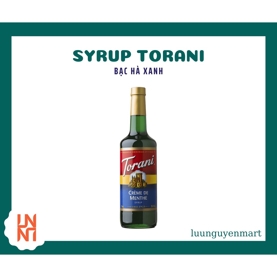 Siro/ Syrup Torani Bạc Hà Xanh 750ml