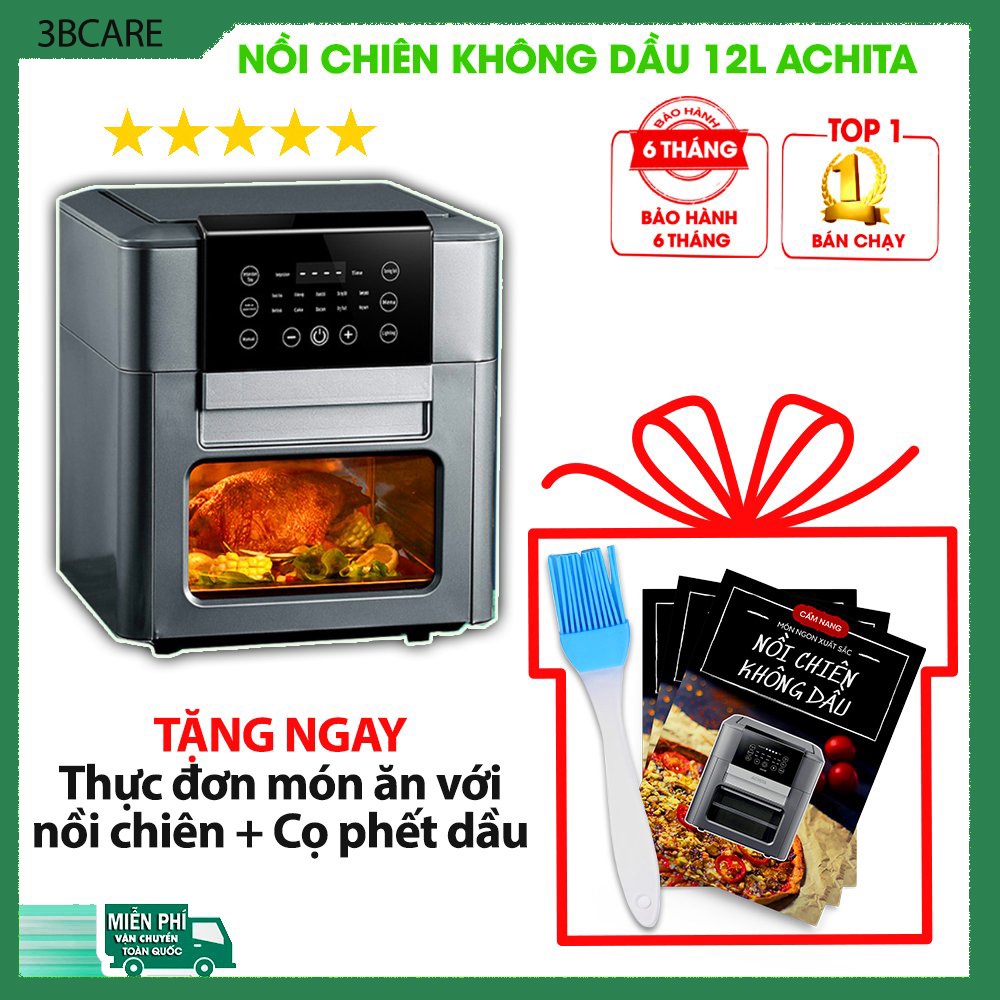 Nồi chiên không dầu ACHITA N40 dung tích 12 lít có 10 chế độ nấu - Shop 3B Care