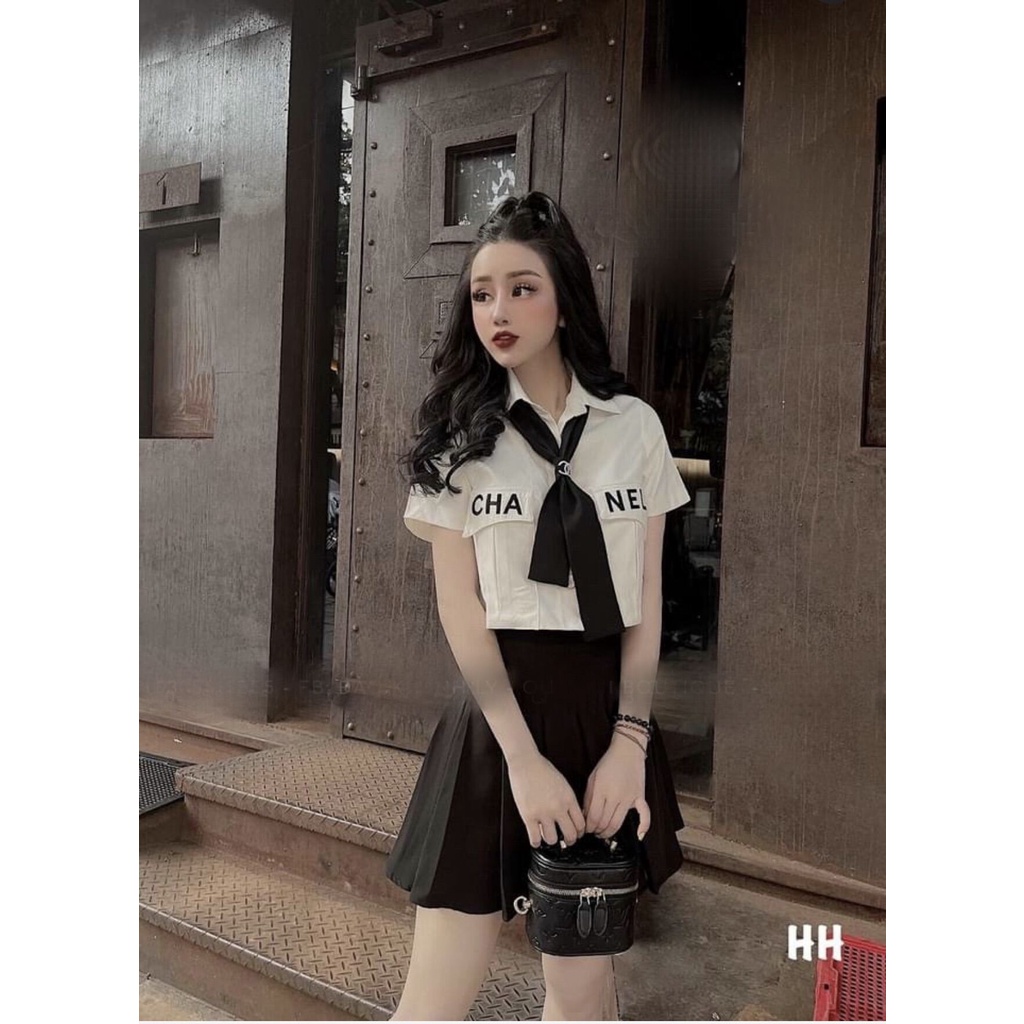 ÁO SƠ MI NỮ TẶNG KÈM CÀVAT KÈM VIDEO LUÔN, phù hợp với người từ 38-55 ký vừa, chất vải kate Nhật mềm mại đẹp ạ ../