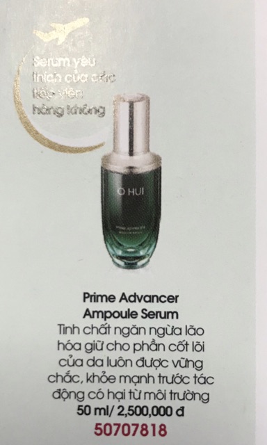 120 gói - Tinh chất chống lão hóa Ohui Prime Advanced Pro Ampoule Serum 11/2025