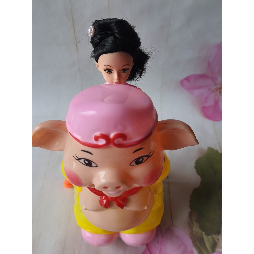 Đèn Lồng Trung Thu Bát Giới Cõng Hằng Nga Loại To Có Nhạc Đèn