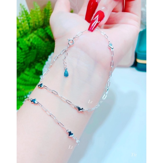 Lắc tim phồng bạc ý sáng đẹp ,nhỏ xinh - THJ SLIVER