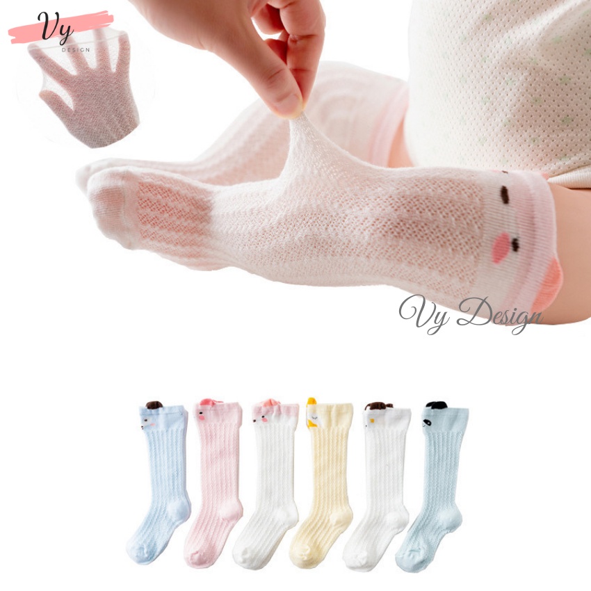 Tất Bé Gái Mùa Hè VY DESIGN. Tất Chống Muỗi Mùa Hè Cho Bé, Tất Lưới Cao Cấp Không Xù. Vớ Mùa Hè Bé Gái