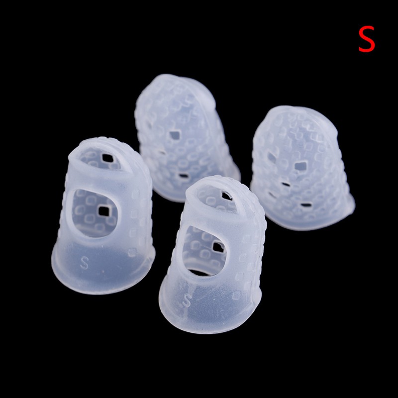 Set 4 Miếng Silicone Bảo Vệ Ngón Tay Khi Chơi Đàn Guitar Bass Ukulele