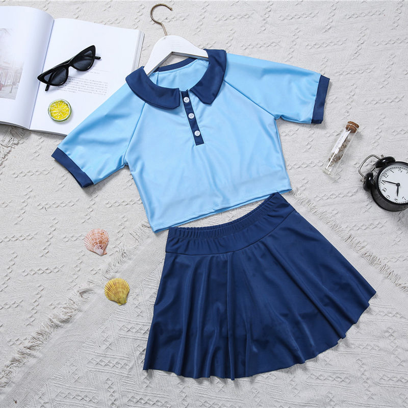 Đồ Bơi Bikini 2 Mảnh Cao Cấp Màu Hồng Ngắn Tay Bộ Bơi Hàn Quốc | BigBuy360 - bigbuy360.vn