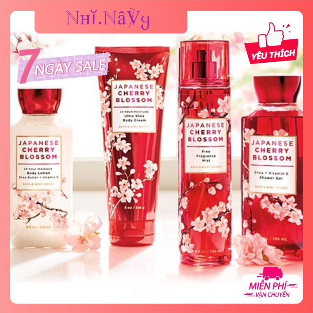 Nhi.navy Xịt Thơm Toàn Thân Bath & Body Works - Japanese Cherry Blossom