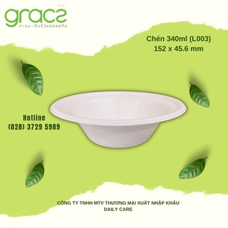 Combo 30 cái Chén bã mía Thái Lan (230ml, 340ml và 350ml) - thương hiệu Gracz (màu trắng)