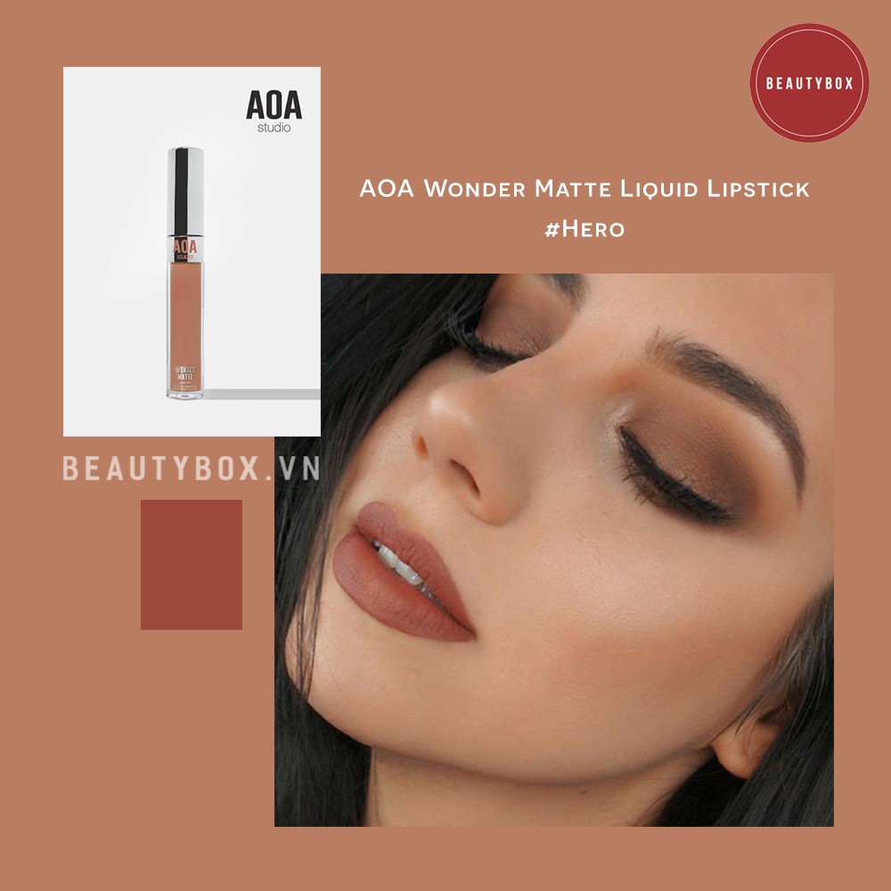 Son kem lì AOA Wonder Matte Liquid Lipstick (20 màu) | Thế Giới Skin Care